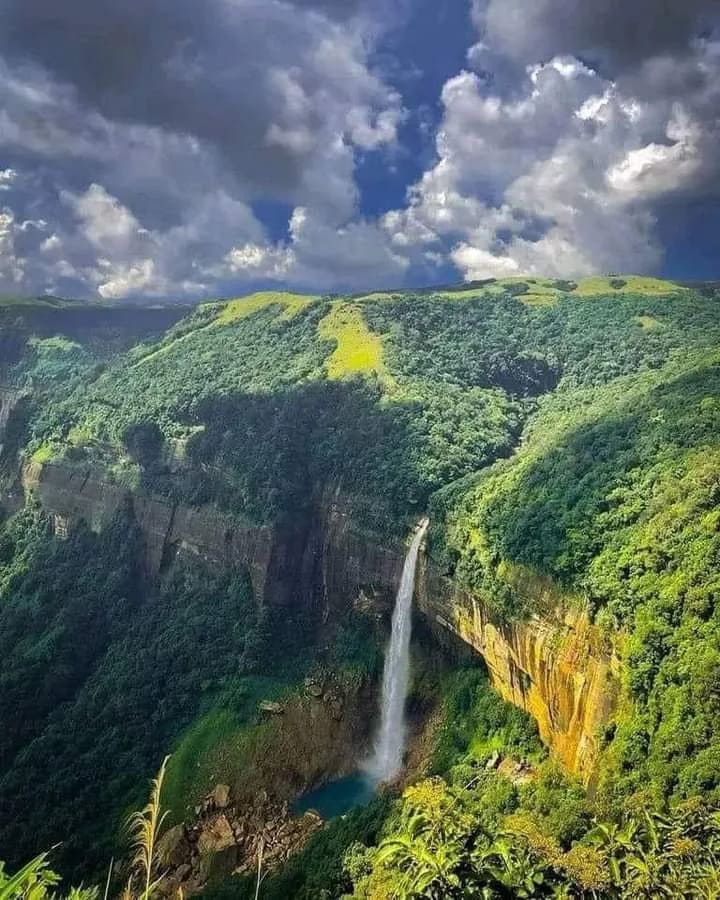 7 Hidden Waterfalls in India That Locals Don't Want Tourists to Find 7 Langshiang Falls Meghalaya